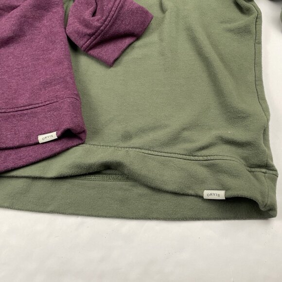Orvis Sweatshirt Women’s M Cozy Soft Sweater Purple Green Modal Blend lot of 2 - Picture 6 of 10